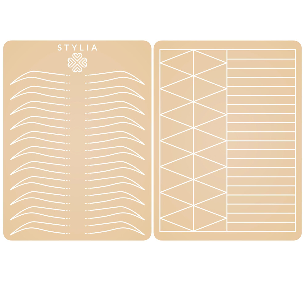 Stylia Microblading Supplies Inkless Double Sided Practice Skin For Eyebrow Tattoos: Permanent Makeup Silicone Skins To Practice Brow Micro-Blading And Needl