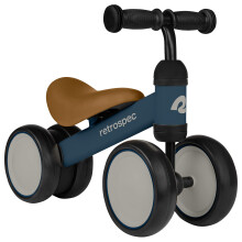 Retrospec Cricket Baby Walker Balance Bike 5.75 inches with 4 Wheels for Ages 12-24 Months - Toddler Bicycle Toy for 1 Year Old