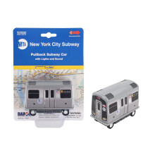 Daron MTA Subway Pullback Lelu Light & Sound TT3501 harmaalla