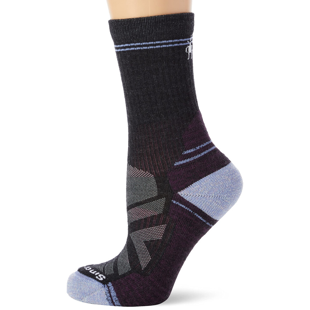 Smartwool Women's Hike Light Cushion Crew Socks Charcoal Large