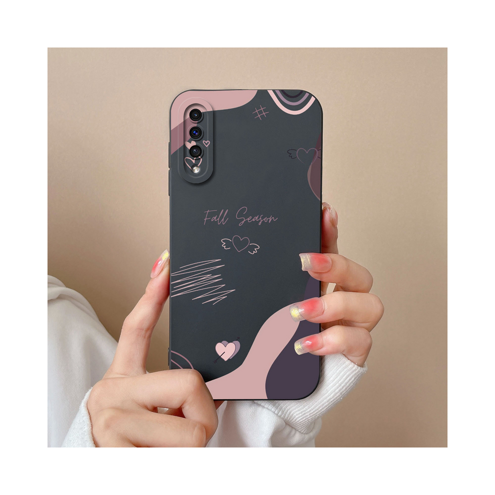 (Tyb255, Samsung Galaxy A50) For Samsung A50 A50s Case Simple Heart Soft Liquid 967854958508