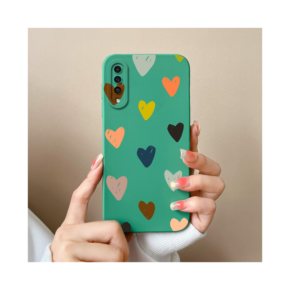 (Tyg253, Samsung Galaxy A50) For Samsung A50 A50s Case Simple Heart Soft Liquid 967854958607