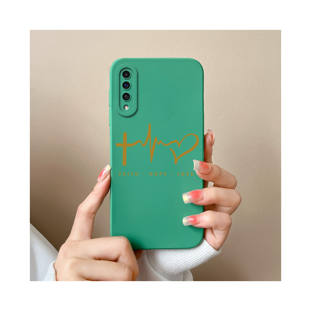 (Tyg251, Samsung Galaxy A50) For Samsung A50 A50s Case Simple Heart Soft Liquid 967854958621