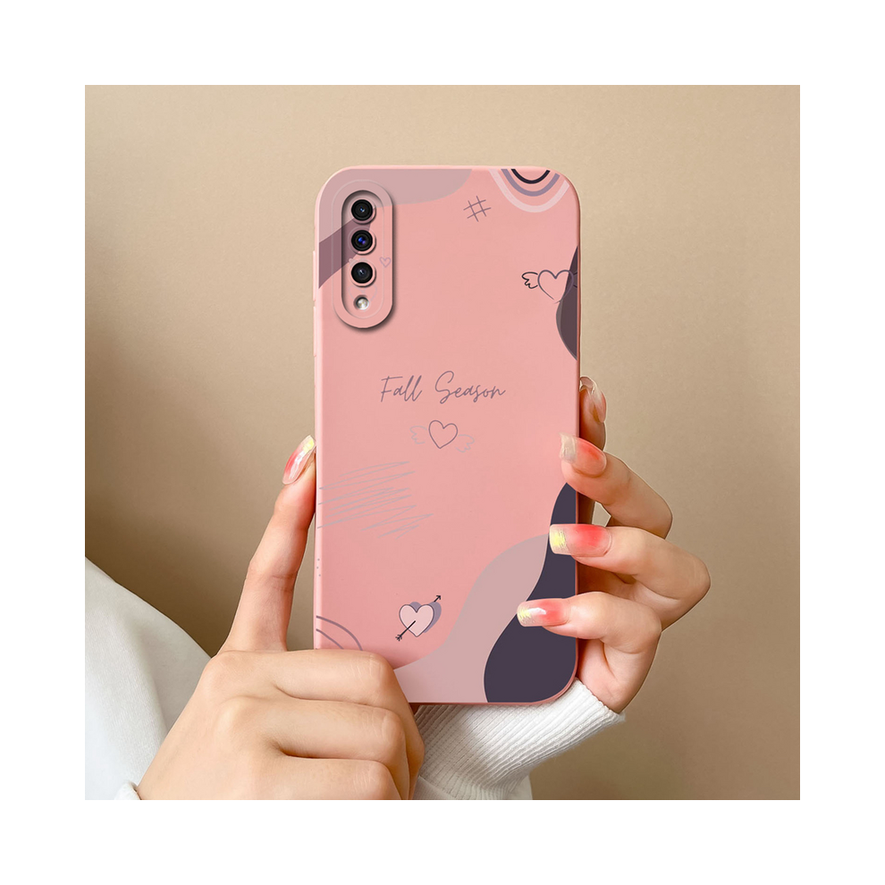 (Typ255, Samsung Galaxy A50) For Samsung A50 A50s Case Simple Heart Soft Liquid 967854958768