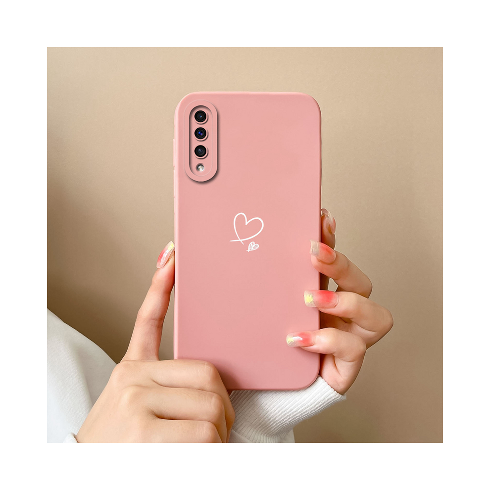 (Typ3, Samsung Galaxy A50s) For Samsung A50 A50s Case Simple Heart Soft Liquid 967854958850
