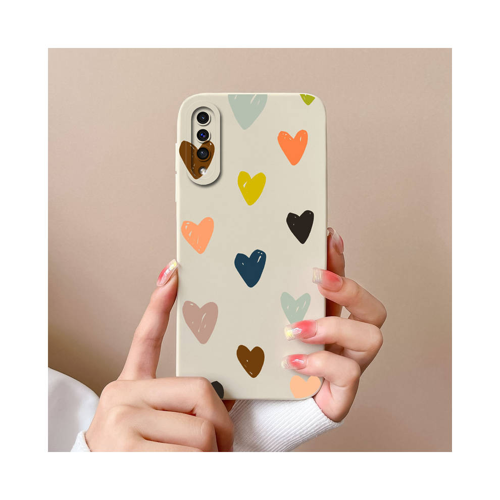 (Tyw253, Samsung Galaxy A50s) For Samsung A50 A50s Case Simple Heart Soft Liquid 967854958997