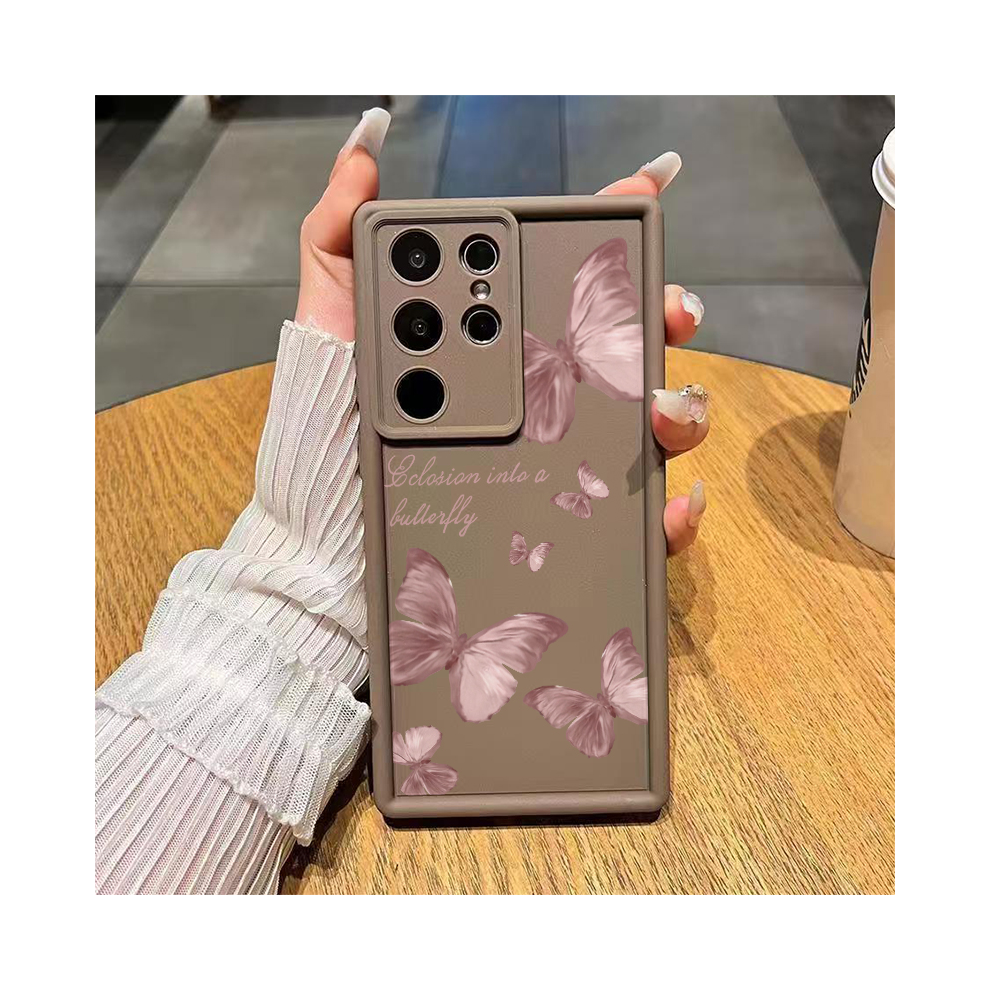 (Brown, For Samsung A54 5G) Gold Butterfly Soft Tpu Case For Samsung Galaxy S2 Brown,Gold 967854956214