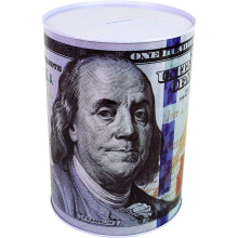 100 dollros bankjegy Piggy Bank 5 7/8"""" Tall Coin Saving Money Money, Benjamin Franklin konzervdoboz bankjegyedny (1 csomag 8 1/2"" X 6"""")