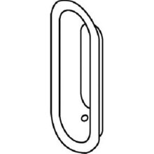 Trimco 248626 1.5 x 4 in. Flush Pull, Satin Chrome