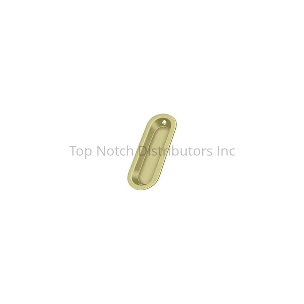 Deltana Fp223u3-Unl 3.5 X 2.75 X 0.31 In. Oblong Flush Pull - Unlacquered Bright Brass Finish 760923491568