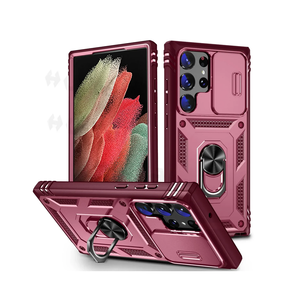 (Pink Red, Samsung A55) Camera Slide Lens Case For Samsung Galaxy S25 Ultr Pink,Red 967854961881