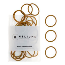 Heliums Mini Haargummis - Dunkelgoldblond - Keine Schäden Mini 1 Zoll Wiederverwendbare 2mm Elastics für dünnes Haar - 48 Stück