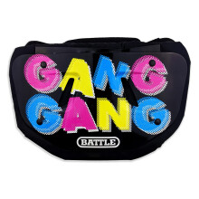 Piastra posteriore da football cromato Battle Gang Gang - Adulto
