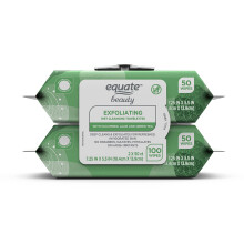 Equate Beauty Exfoliating Wet Cleansing Towelettes With Agurk Aloe Green Tea 100 Wipes