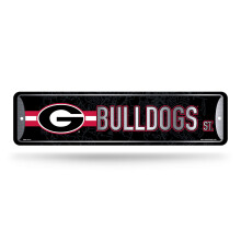 Rico Industries NCAA Georgia Bulldogs Home D?cor Letrero de metal para la calle (4 x 15 pulgadas) Ideal para el hogar, oficina, dormitorio y cu