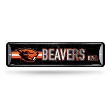 Rico Industries NCAA Oregon State Beavers Home D?cor Letrero de metal para la calle (4 x 15 pulgadas) Ideal para el hogar, oficina, dormitorio