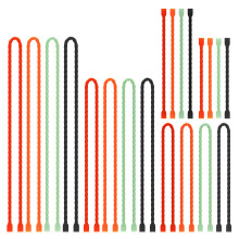 Gesipor 20 stuks siliconen kabelbinders - herbruikbare rubberen kabelbinders Buigbare kabelbinders voor het bundelen en vasthouden Universele kabelbi