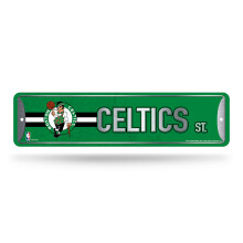 Rico Industries NBA Boston Celtics Home D?cor Letrero de metal para la calle (4 x 15 pulgadas) Ideal para el hogar, oficina, dormitorio y cueva