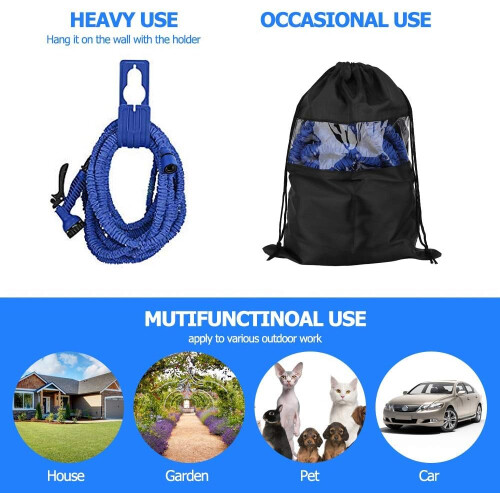 200FT Expandable Garden Hose Pipe Blue 1
