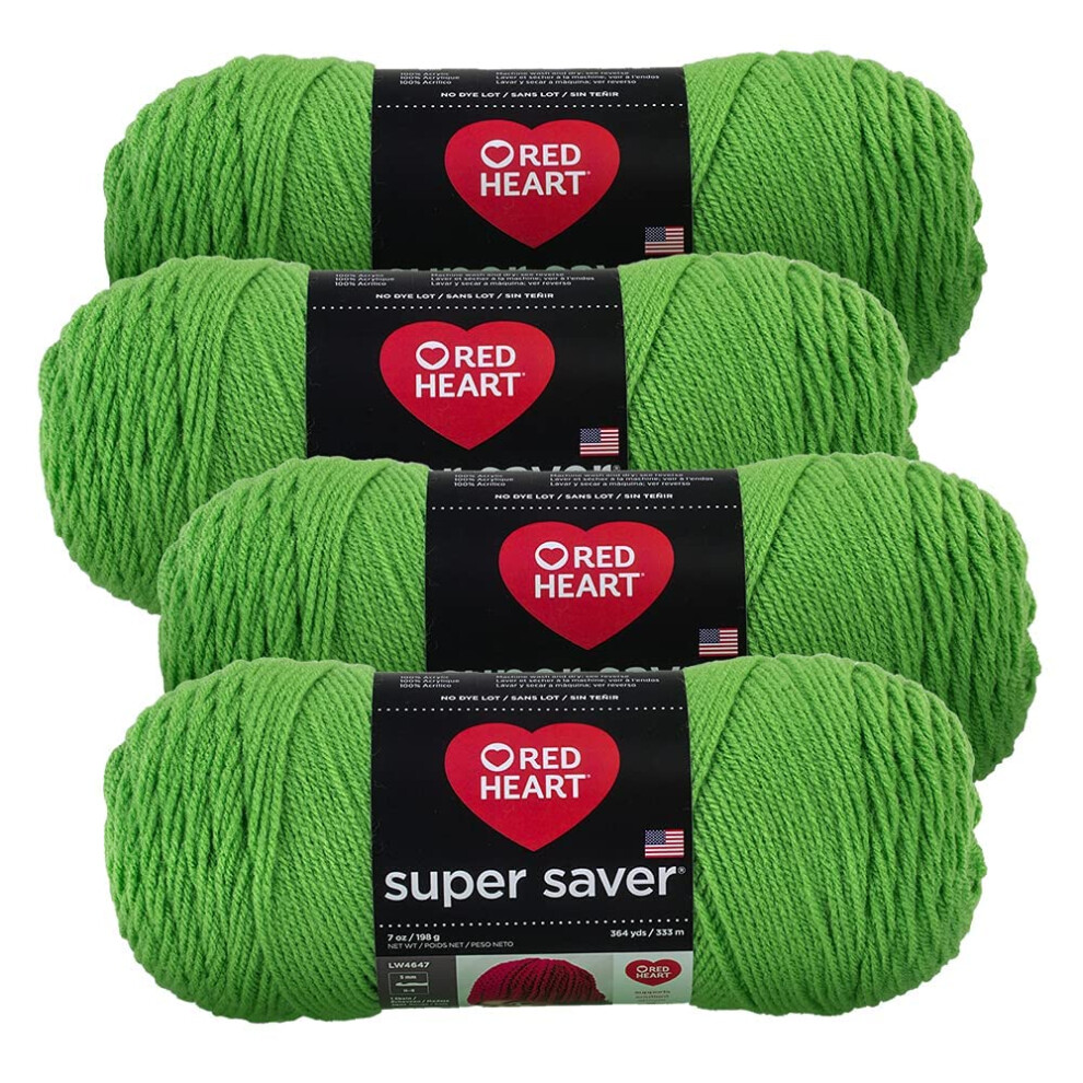 Red Heart Super Saver Garn, 4Er-Pack Mit 7 Oz Str Ngen, Fr Hlingsgr N-image