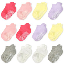 Tphon Calzini Antiscivolo per Bambini 12 Paia Calzini Antiscivolo per Neonati per Bambini per Ragazze Ragazzo Calzini Antiscivolo per Bambini di
