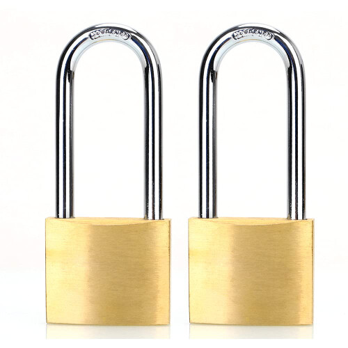 ABRAFOX L?s Solid Messing N?glet Forskellig Lang Shackle h?ngel?s -(1-9/16 tommer 40mm 2pack