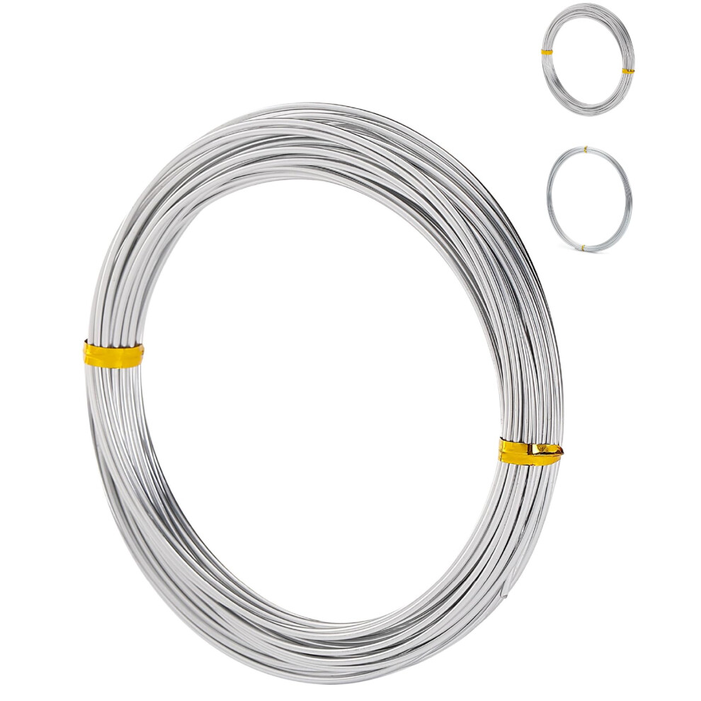 Mr. Pen- Aluminum Wire 1.5 Mm 32.5 Feet 1 Roll Craft Wire Metal Wire Armature Wire Crafting Wire Bendable Wire Wire For Crafts Sculpting Wir 810053332528
