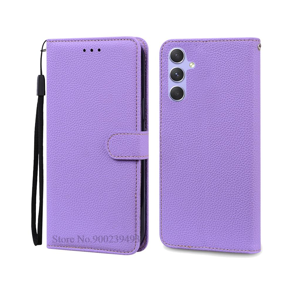 (Light For Samsung A25 5G) A25 5G Case For Samsung Galaxy A25 Case Leather Wa Purple 967855009513
