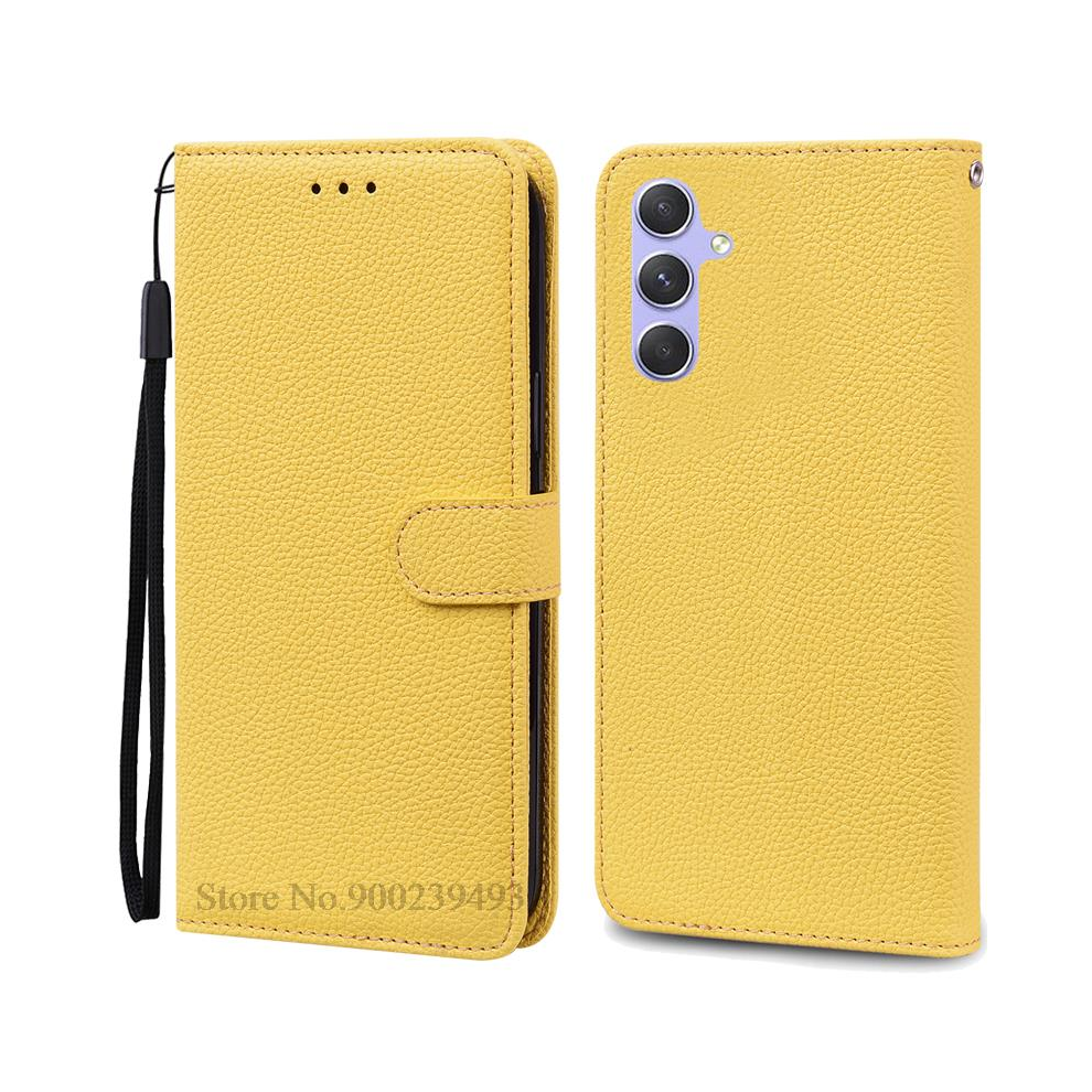 (, For Samsung A25 5G) A25 5G Case For Samsung Galaxy A25 Case Leather Wa Yellow 967855009605