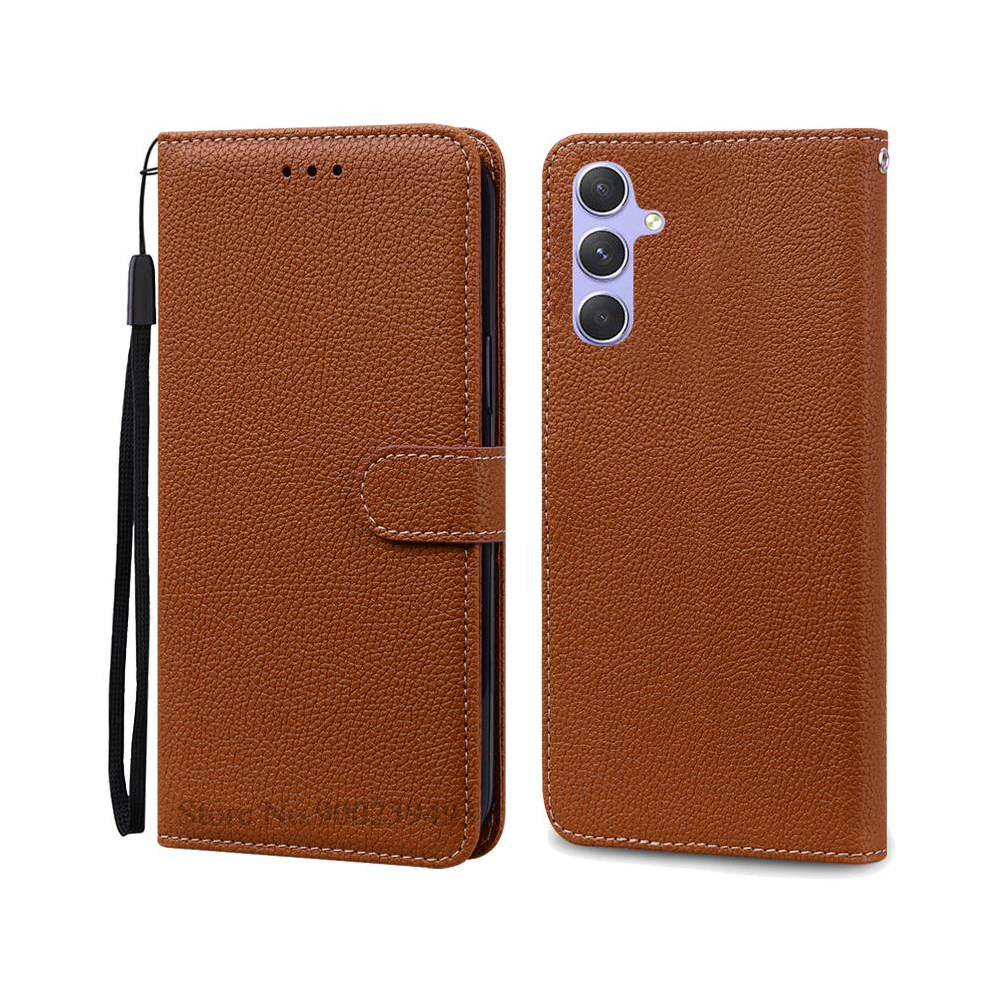 (, For Samsung A25 5G) A25 5G Case For Samsung Galaxy A25 Case Leather Wa Brown 967855009636