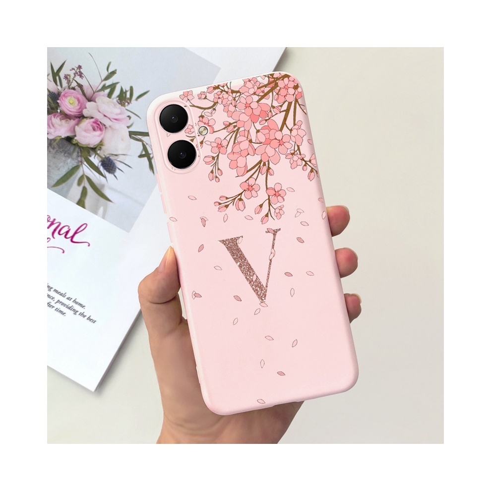 (Letter - V, For Samsung A05) For Samsung Galaxy A05 Case A05s Cover Sm-A055f Sm Pink 967855004648