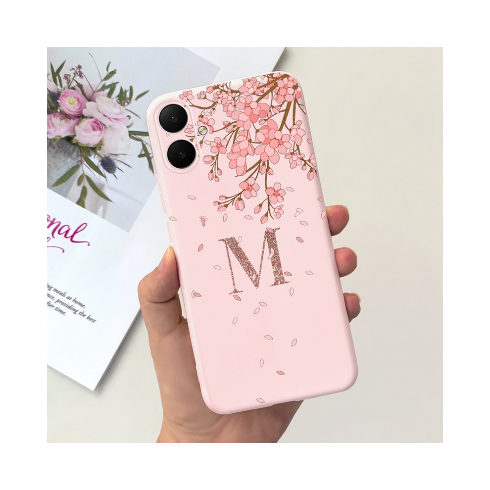 (Letter - M, For Samsung A05s) For Samsung Galaxy A05 Case A05s Cover Sm-A055f Sm Pink 967855004792
