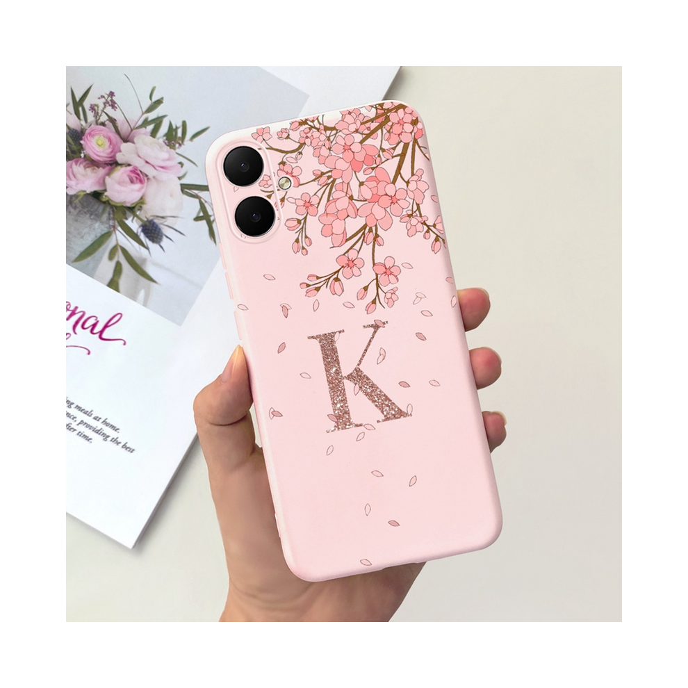 (Letter - K, For Samsung A05s) For Samsung Galaxy A05 Case A05s Cover Sm-A055f Sm Pink 967855004914