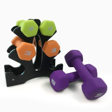 CAP Barbell 20 LB Set Neopreen Dumbbells met Rek | 2 3 5 LB paren