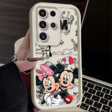 (1, Galaxy A34) Disney Mickey Minnie Couple Case for Samsung Galax