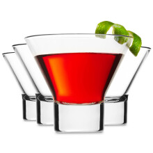 Godinger Martini-Gläser, italienische Cocktailgläser, Dessertbecher, 4er-Set, 227 ml – hergestellt in Italien
