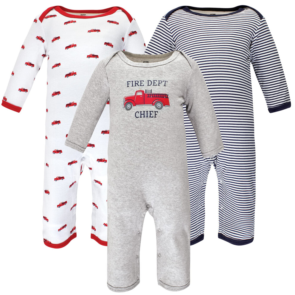 Hudson Baby Unisex Baby Baumwolloverall Feuerwehrauto 0-3 Monate-image