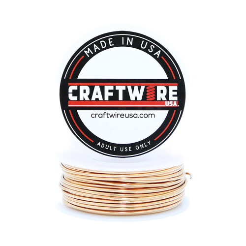 Craftwire USA Solid Bare Bronze Wire Rund Udvalg Dead Soft 5OZ 16 Gauge