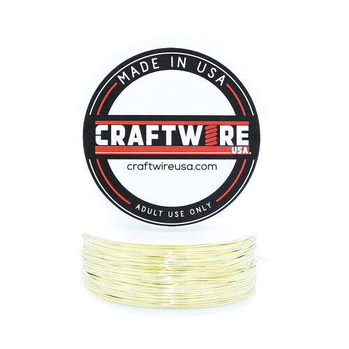 Craftwire USA Solid Bare Gul Messing Wire Rundt udvalg Dead Soft 5OZ 24 Gauge
