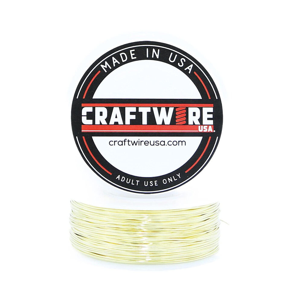 Craftwire Usa Yellow Solid Bare Brass Wire Round Selection Dead Soft 5Oz 24 Gauge
