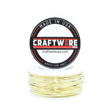 Craftwire USA Solid Bare Gul Messing Wire Rund Udvalg Dead Soft 25 FT 18 Gauge