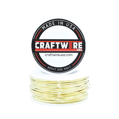 Craftwire USA Solid Bare Gul Messing Wire Rund Udvalg Dead Soft 25 FT 18 Gauge 1