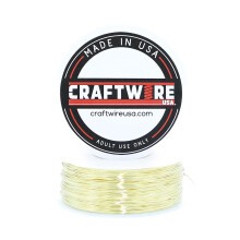Craftwire USA Solid Bare Gul Messing Wire Rund Udvalg Dead Soft 5OZ 26 Gauge