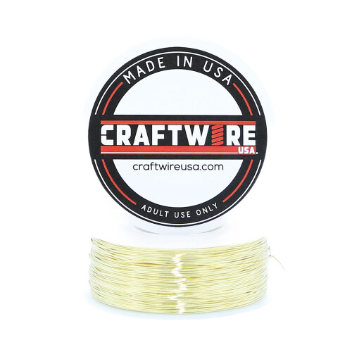Craftwire USA Solid Bare Gul Messing Wire Rund Udvalg Dead Soft 5OZ 26 Gauge