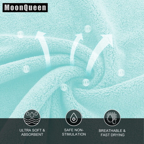 MOONQUEEN Σετ Υπερμαλακών Πλυντηρίων - 12 x 12 ίντσες - 24 Τεμάχια - Γρήγορη Ξήρανση 1