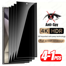 (For Samsung S24 5G, 4 Pieces) 4-1Pcs Privacy Tempered Glass for Samsung Galaxy S