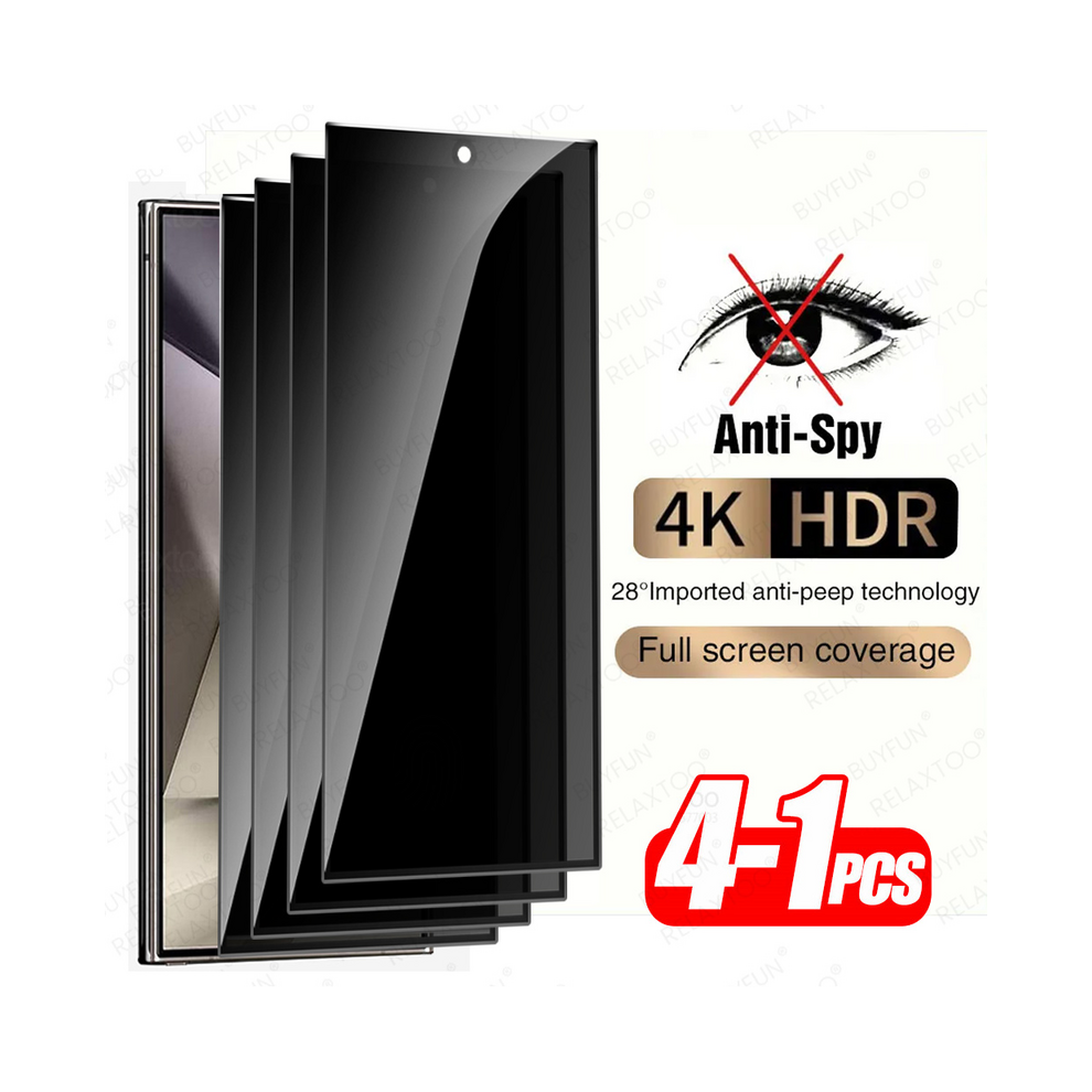 (For Samsung S24 5G, 1 Piece) 4-1Pcs Privacy Tempered Glass for Samsung Galaxy S