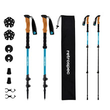 Polonais de randonnee du solstice retrospecce pour hommes et femmes - batons de marche et trekking legers reglables et pliants - Aluminium avec b