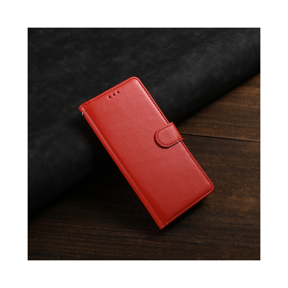 (, For Galaxy S23 Fe) Leather Flip Wallet Case For Samsung Galaxy S24 S2 Red 967855021966