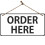 ATX CUSTOM SIGNS - Πινακίδα Παραγγελίας Λευκή και Μαύρη 1
